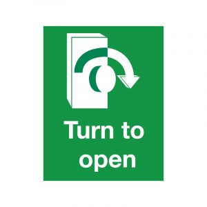 Turn to Open sign