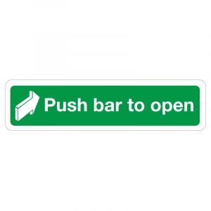Push Bar to Open sign
